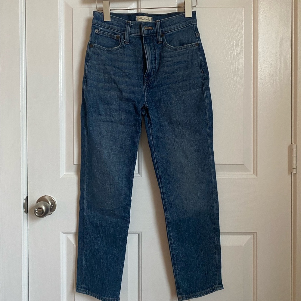 Madewell blue denim classic straight jean size 25